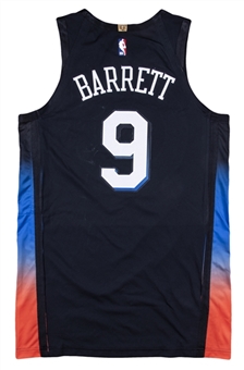 2021 RJ Barrett Game Used New York Knicks Black "City" Jersey From 4/12/21 vs Lakers Fanatics)